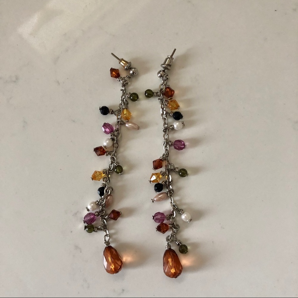 Dangly beaded earrings